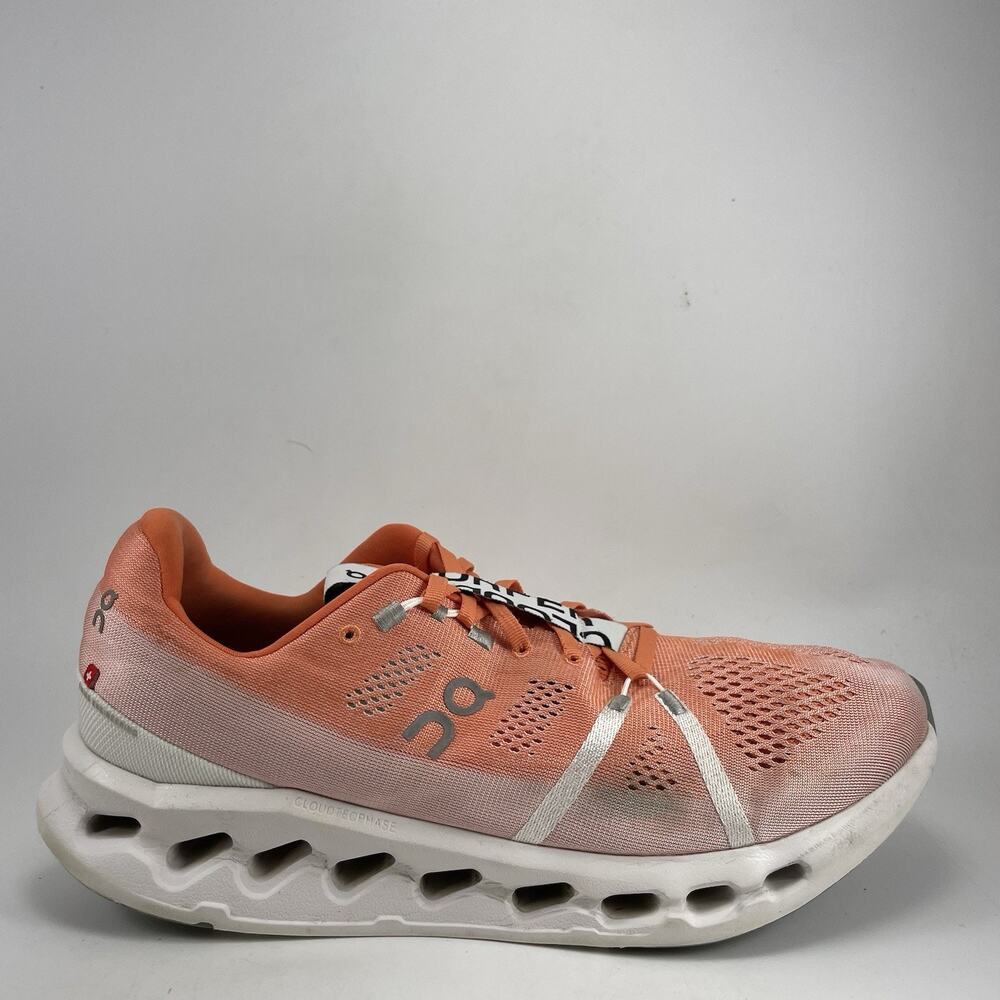 On Cloud Cloudsurfer Running Shoes Mens Size 12.5 Orange/Coral Mesh Road Sneaker